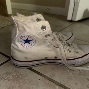 Converse white shoes high top